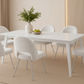HALIFAX SOLID ACACIA TIMBER DINING TABLE  IN BRUSHED WHITE 180CM