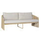 Dorven Wicker & Steel 3-Seater Outdoor Sofa in Natural & Cream