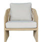 DORVEN WICKER & STEEL OUTDOOR ARMCHAIR NATURAL/CREAM