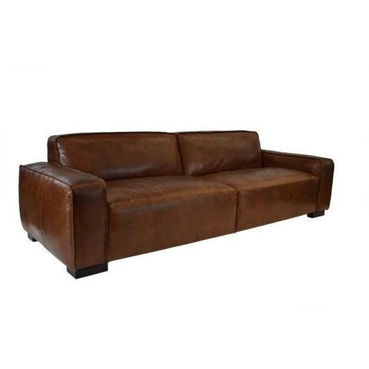 SELANA AGED LEATHER 3.5-SEATER SOFA - MyChocolateWood