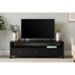 Fabrizio Mindi Wood 3-Drawer TV / Entertainment Unit in Black - Chocolate Wood