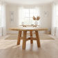 JOELLE PINEWOOD ROUND COFFEE TABLE DISTRESSED NATURAL 100CM - MyChocolateWood