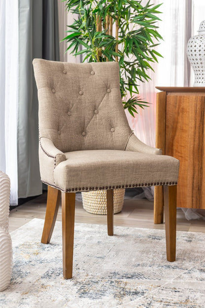 MyChocolateWood flaxen armchair with oak legs, featuring a modern design and soft fabric upholstery in a cozy living space.
