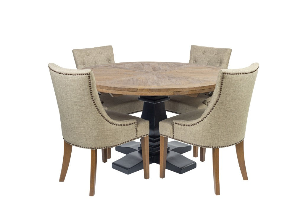 NEW DELI ARMCHAIR IN FLAXEEN WITH OAK LEGS