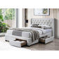 JACINTA 4-DRAWER STORAGE BED BOUCLE - MyChocolateWood