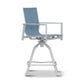 Versa Swivel Bar Chair, White / Blue - MyChocolateWood