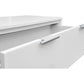Snowdon Acacia 2-Drawer Bedside Table in White styled