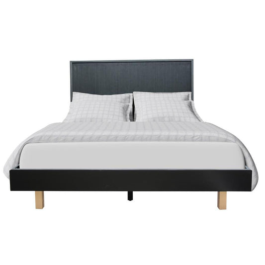 SNOWDON ACACIA BED IN BLACK ART DECO STYLE - MyChocolateWood
