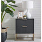 SNOWDON ACACIA 2-DRAWER BEDSIDE TABLE IN BLACK ART DECO STYLE - MyChocolateWood