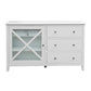 LUGANO HAMPTONS STYLE ACACIA 5 PIECE BEDROOM SUITE: 2-DRAWER DOUBLE BED 1 DRESSER 1 MIRROR 2 BEDSIDE TABLES - MyChocolateWood
