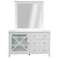 LUGANO HAMPTONS STYLE ACACIA 5 PIECE BEDROOM SUITE: 2-DRAWER DOUBLE BED 1 DRESSER 1 MIRROR 2 BEDSIDE TABLES - MyChocolateWood