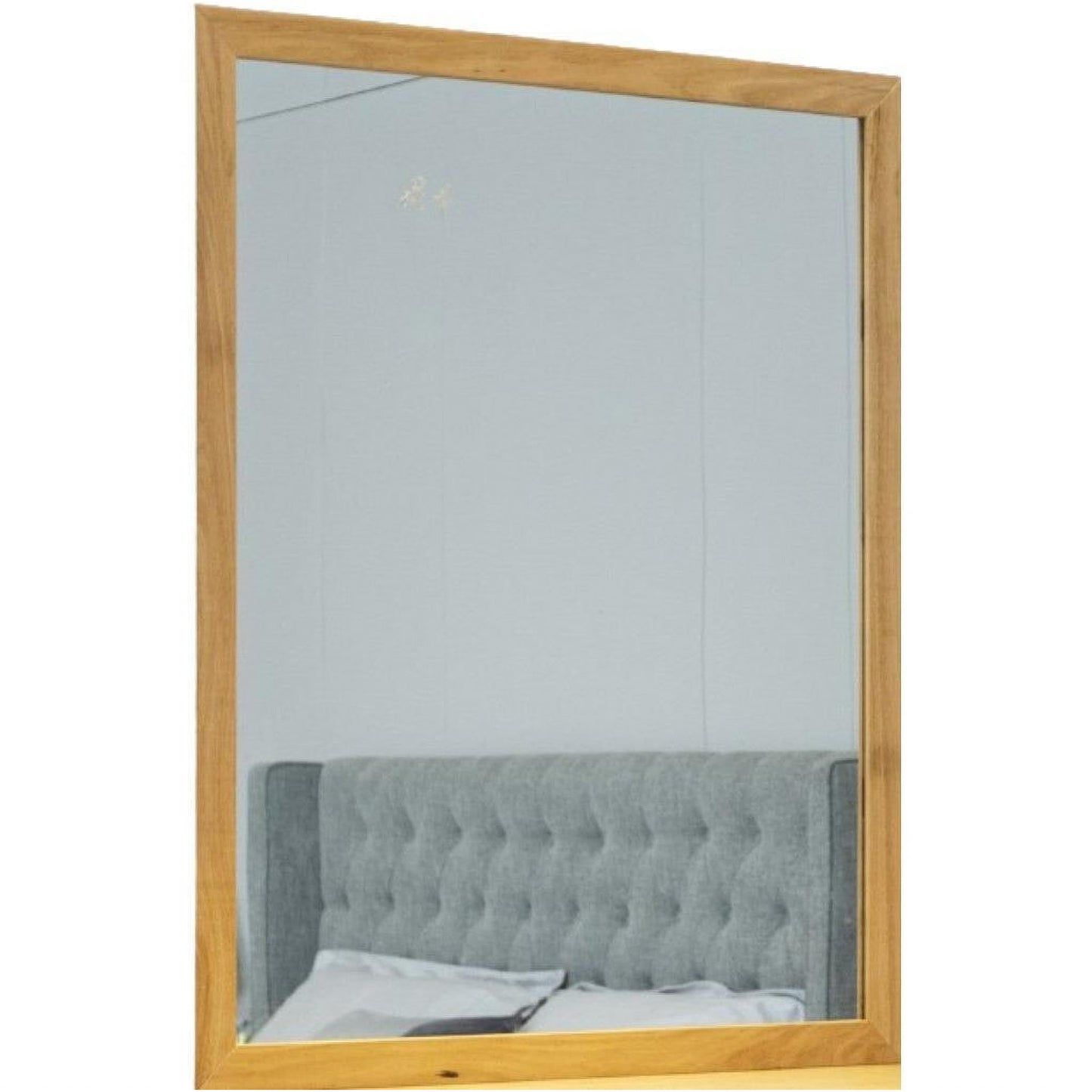 Nerissa Solid Messmate Mirror in Natural - Chocolate Wood