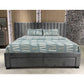 CLEARY FABRIC EXTENDED HEADBOARD BED BEIGE - MyChocolateWood