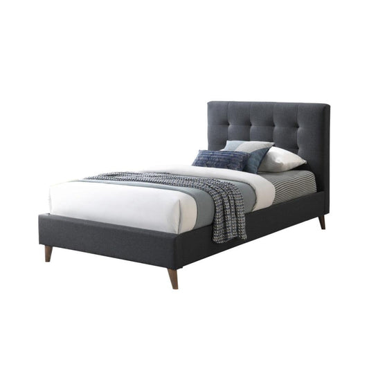 AMARA FABRIC BED CHARCOAL - MyChocolateWood