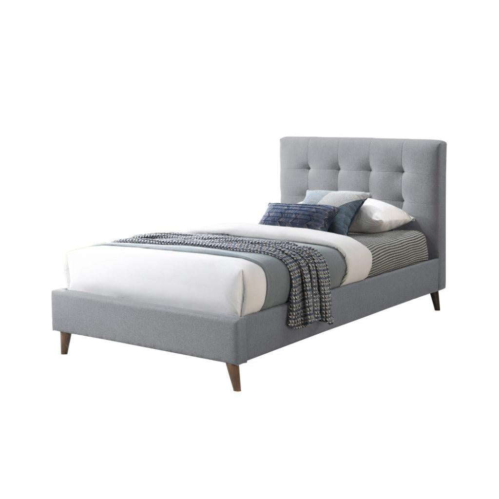 AMARA FABRIC BED GREY - MyChocolateWood