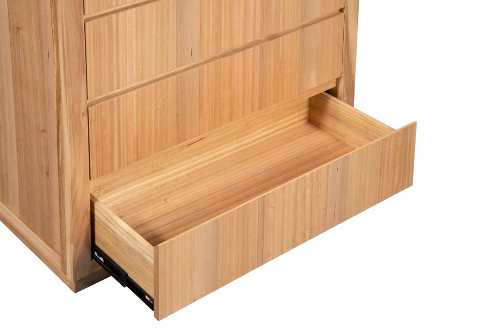 VALANCE TASSIE OAK TALLBOY/5 DRAWER CHEST OF DRAWERS IN NATURAL - MyChocolateWood