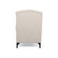 WOODLEY LOUNGE ARMCHAIR WING CHAIR IN BEIGE FABRIC - MyChocolateWood