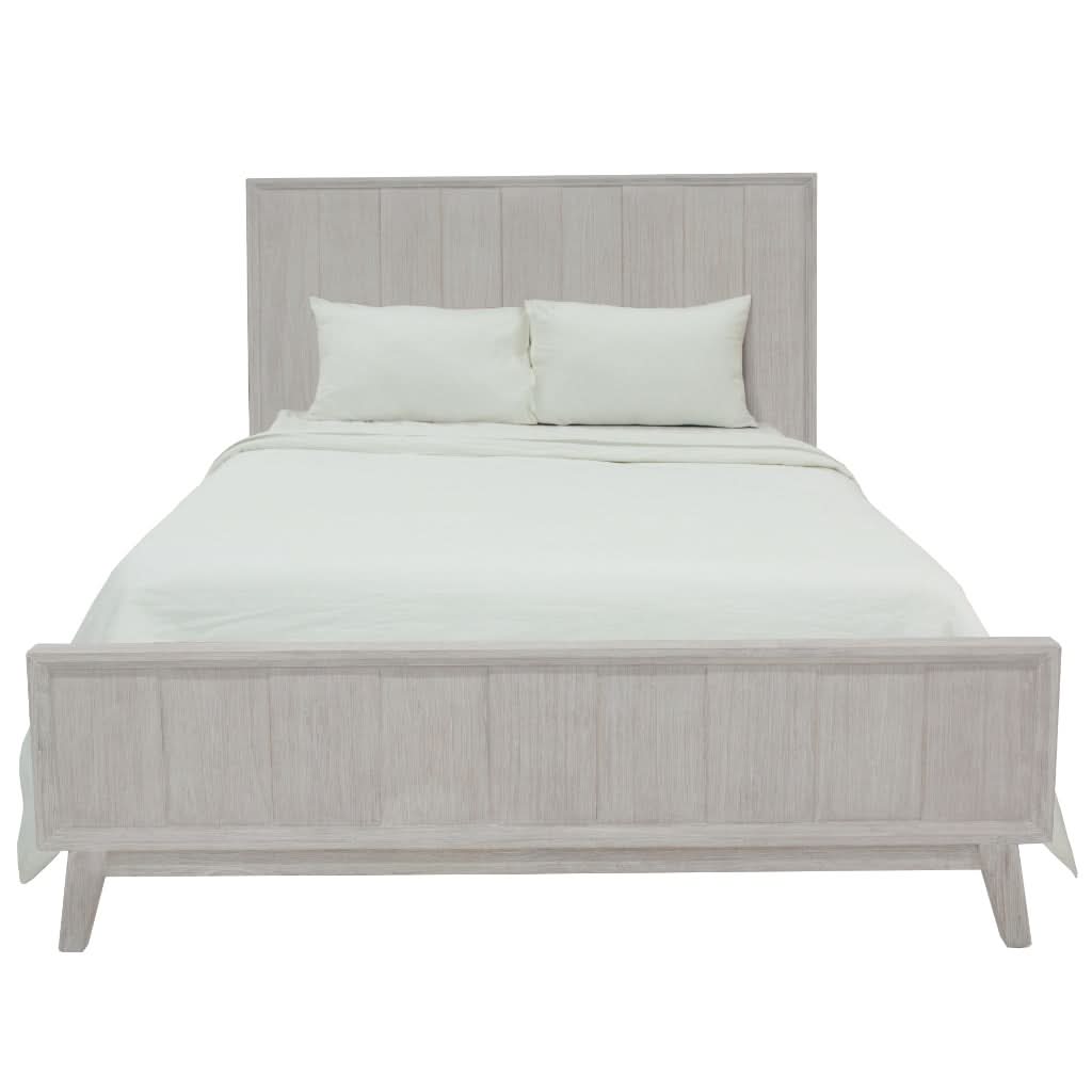 NOVAK SOLID ACACIA KING BED WHITEWASHED - MyChocolateWood