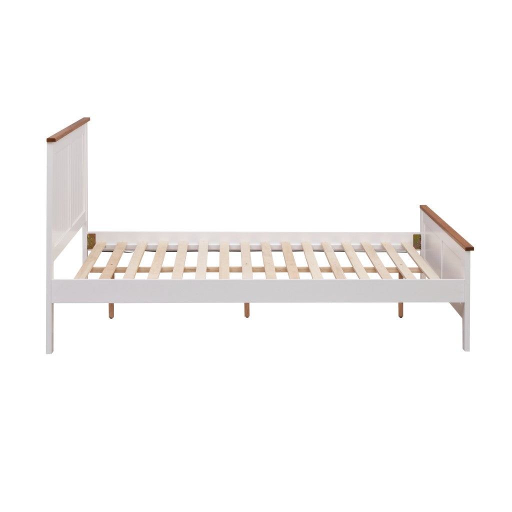 ASTLEY HAMPTONS LOOK BED WHITE/MID BROWN - MyChocolateWood