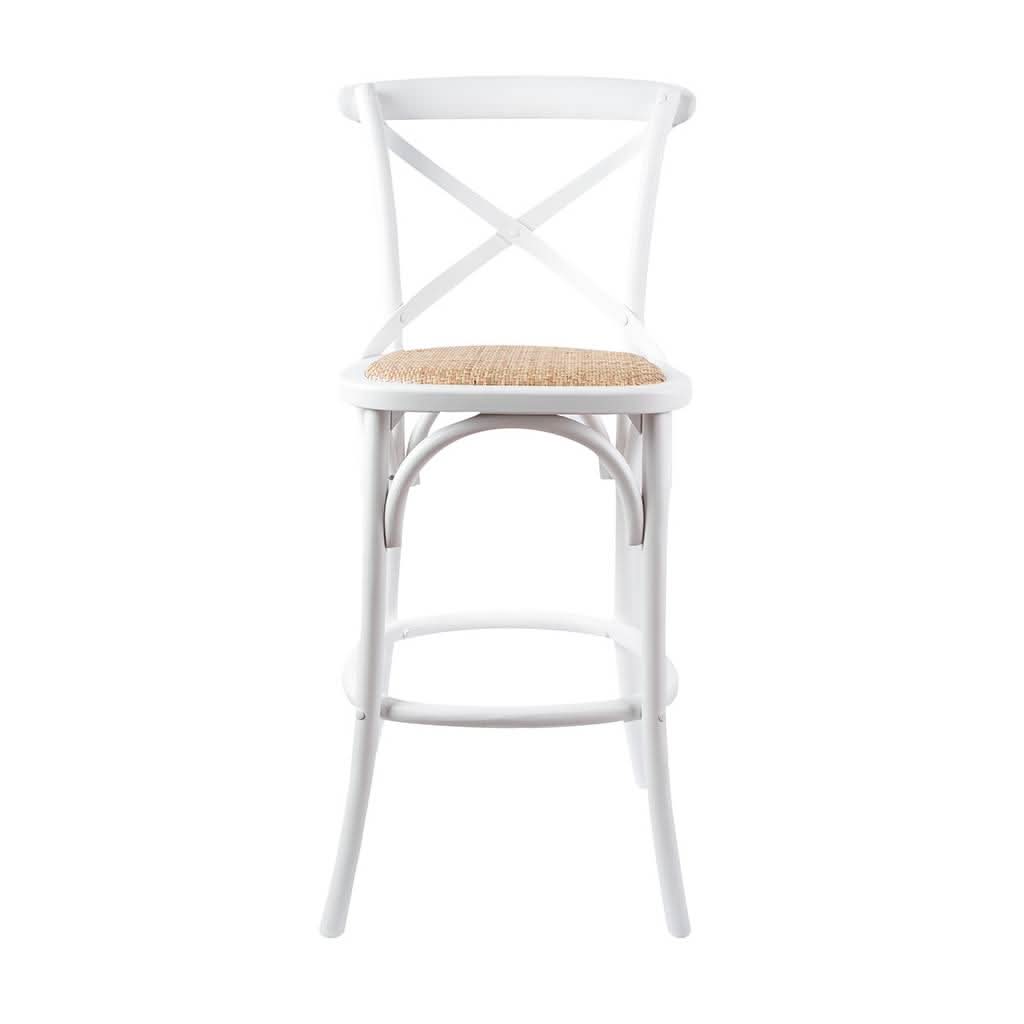 Gant Birchwood Bar Stool in White, 103cm - Chocolate Wood