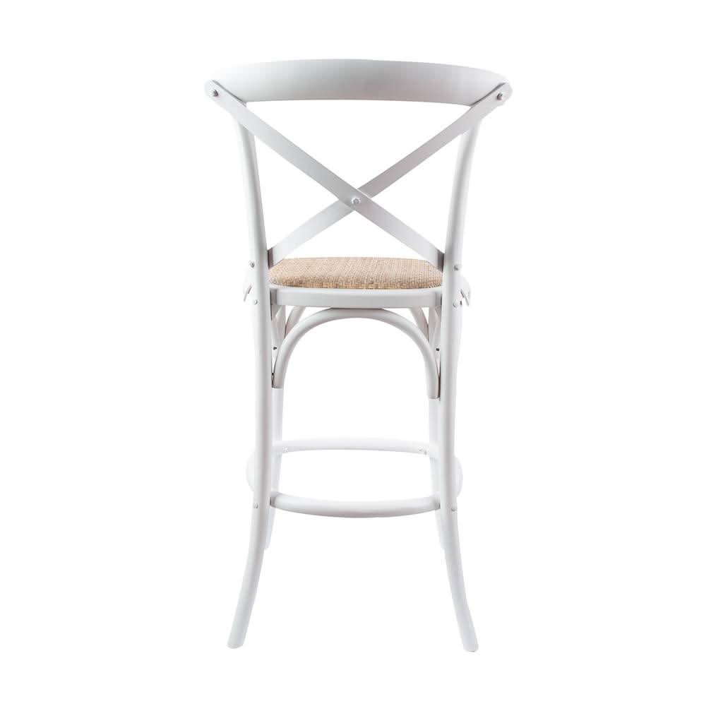 GANT BIRCHWOOD BAR STOOL IN WHITE 103CM HIGH - MyChocolateWood