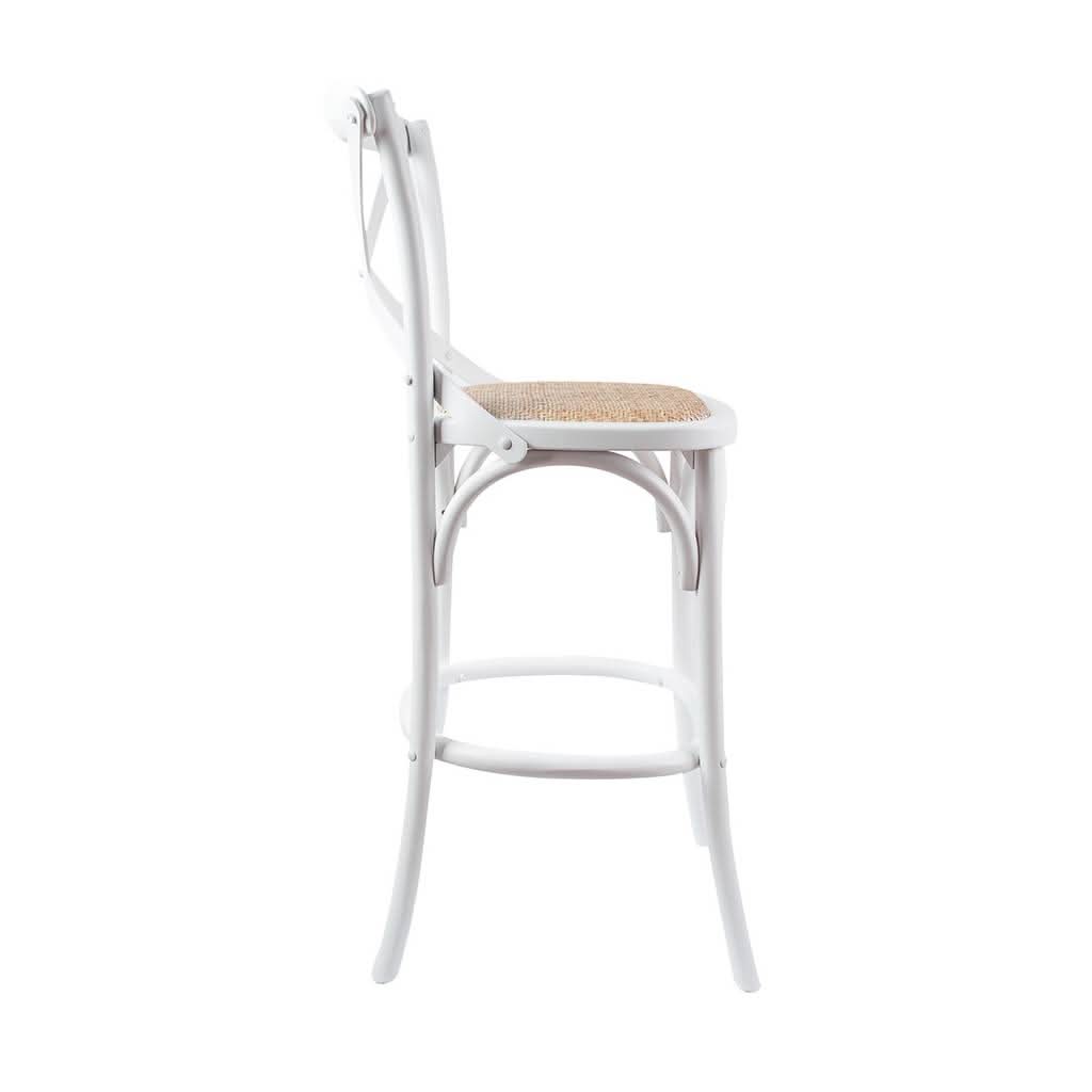 GANT BIRCHWOOD BAR STOOL IN WHITE 103CM HIGH - MyChocolateWood