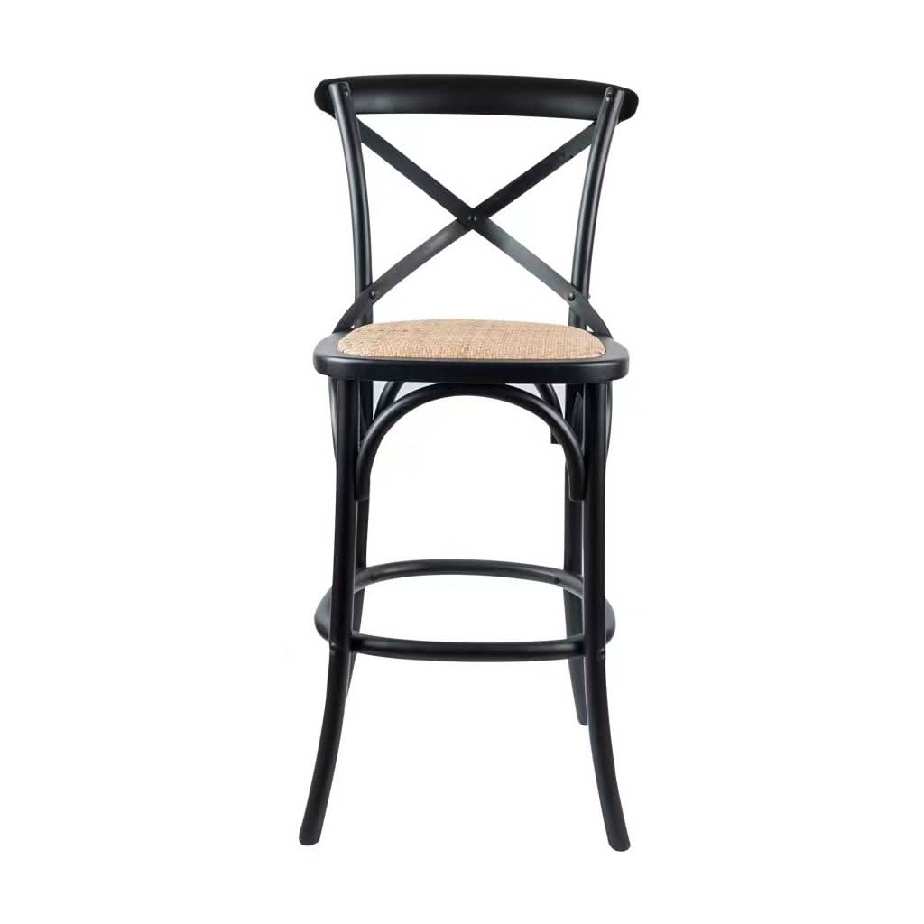 GANT BIRCHWOOD BAR STOOL IN BLACK 103CM HIGH - MyChocolateWood