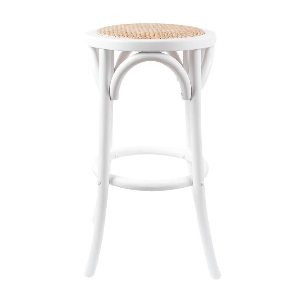 Gant Birchwood Stool in White, 66cm - Chocolate Wood