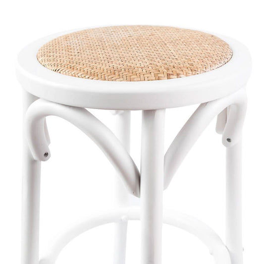 GANT BIRCHWOOD KITCHEN STOOL IN WHITE 66CM HIGH - MyChocolateWood