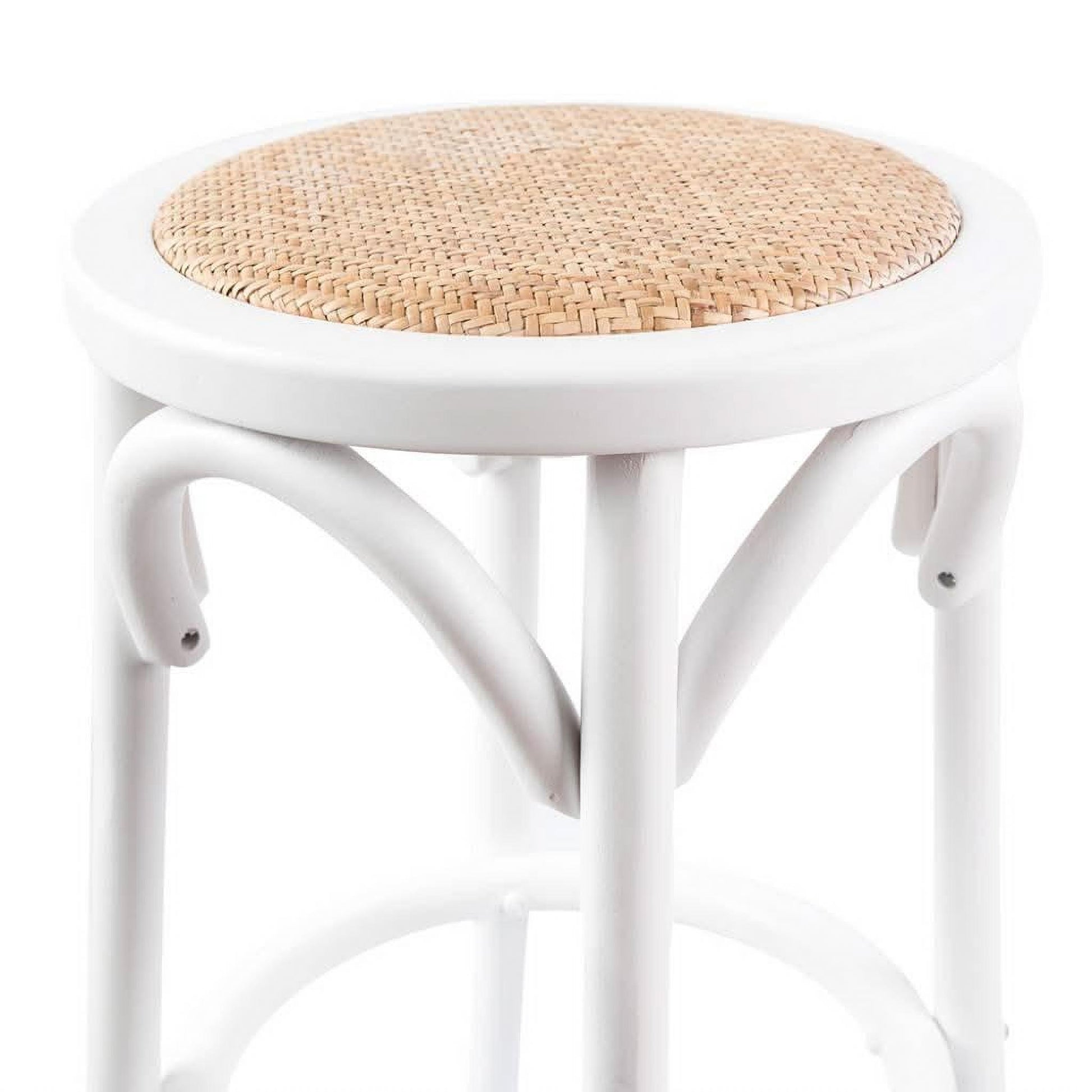 Gant Birchwood Stool in White 66cm - Chocolate Wood