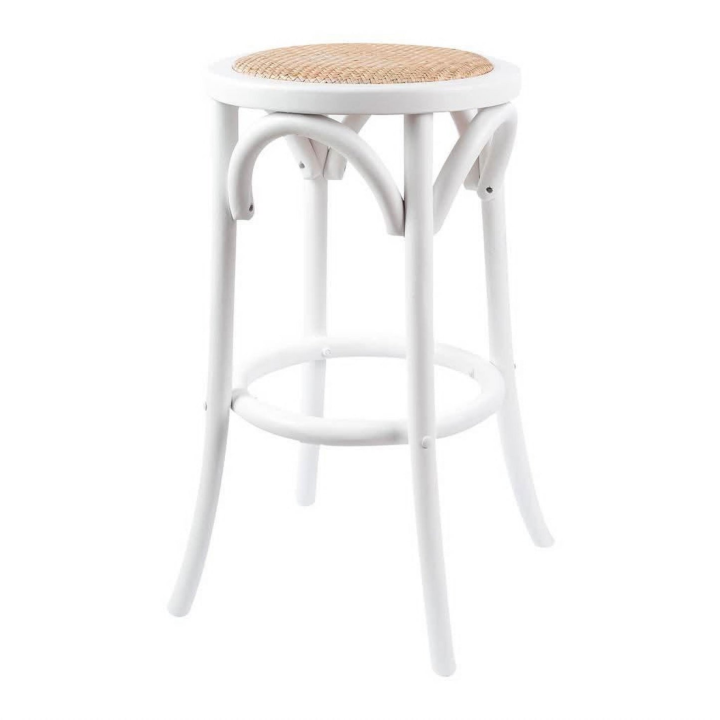 Gant Birchwood Stool in White 66cm - Chocolate Wood