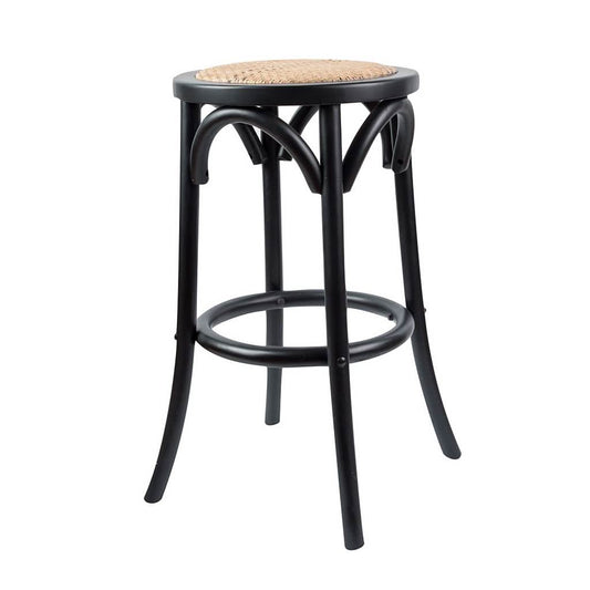 GANT BIRCHWOOD KITCHEN STOOL IN BLACK 66CM HIGH - MyChocolateWood