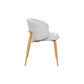 Dolores Fabric Dining Chair Taupe/Natural Oak Colour