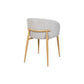 Dolores Fabric Dining Chair Taupe/Natural Oak Colour