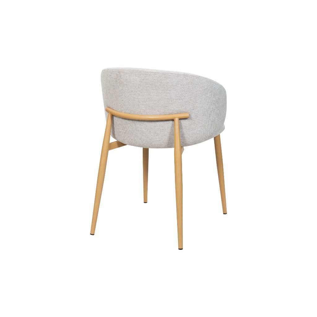 Dolores Fabric Dining Chair Taupe/Natural Oak Colour