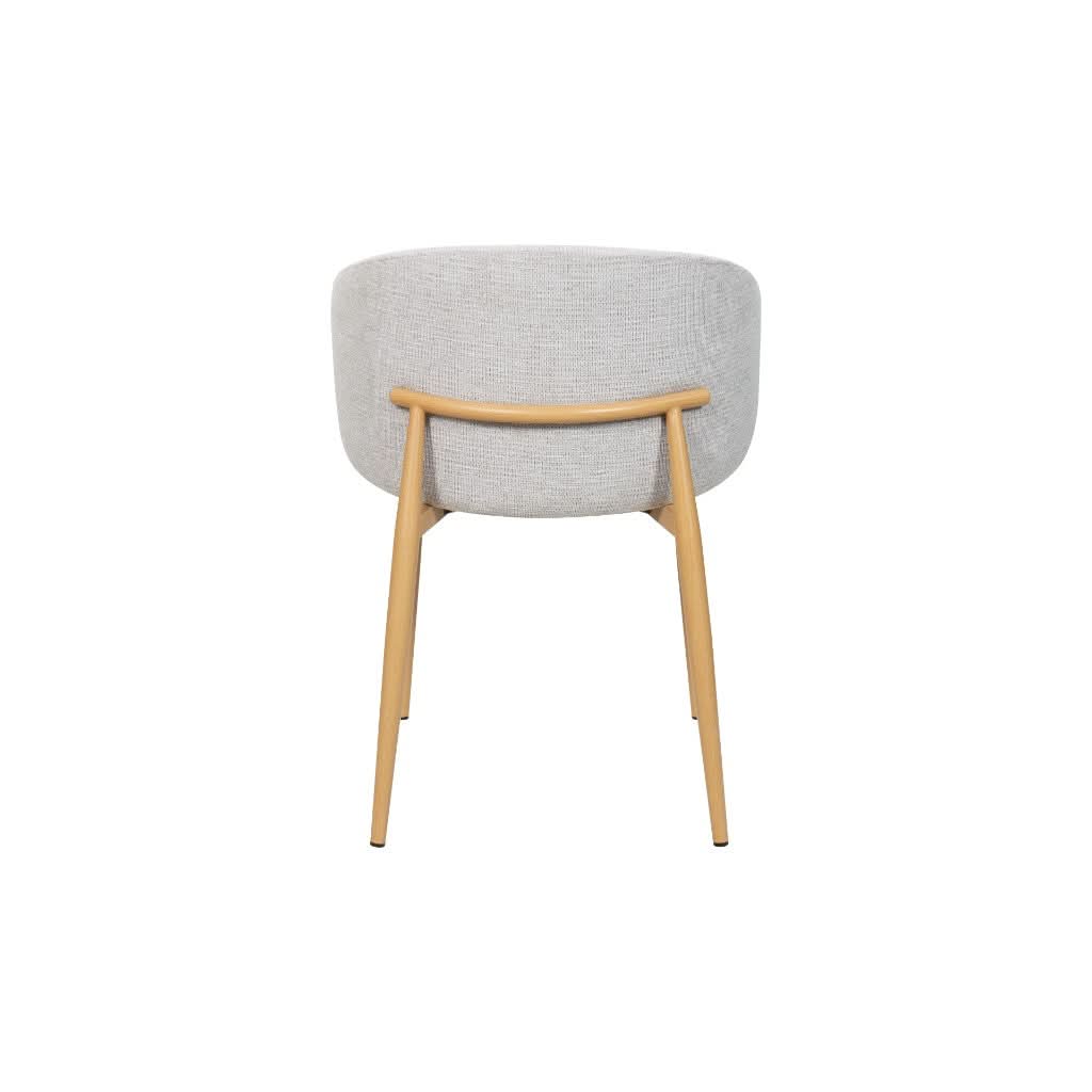 Dolores Fabric Dining Chair Taupe/Natural Oak Colour