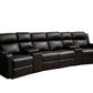 DORIA 4-SEATER 2 CONSOLES GENUINE LEATHER ELECTRIC RECLINER - MyChocolateWood