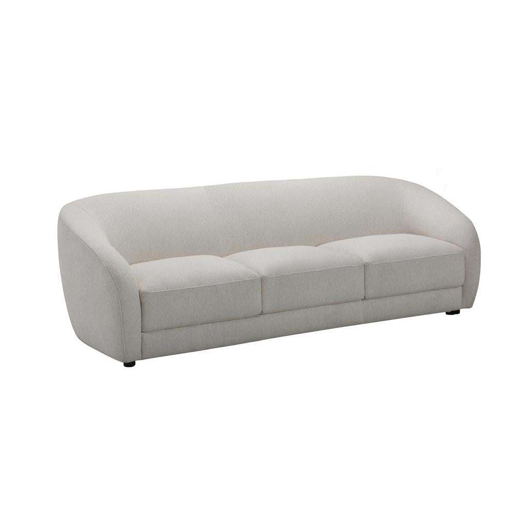 PICKARD PLYWOOD & EUCALYPTUS 3 SEATER SOFA IN LINEN COLOUR - MyChocolateWood