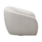 PICKARD PLYWOOD & EUCALYPTUS 360 DEGREE SWIVEL ARMCHAIR/SINGLE SEATER IN LINEN COLOUR - MyChocolateWood