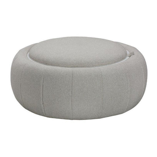 PICKARD PLYWOOD & EUCALYPUS OTTOMAN WITH STORAGE LINEN COLOUR