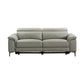 BRITTAS LEATHER 3-SEATER ELECTRIC RECLINER SOFA - GREY - MyChocolateWood