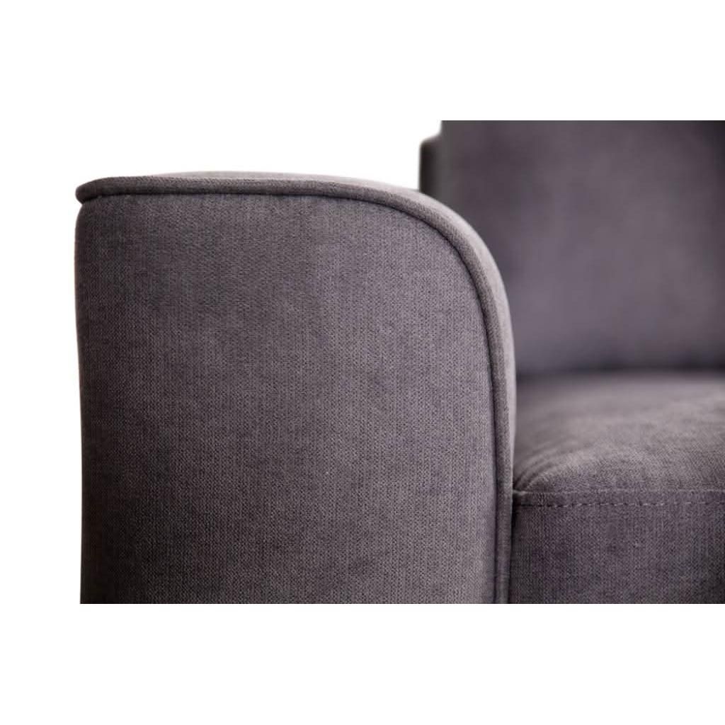 MARIGNY FABRIC 3-SEATER SOFA WITH RHF CHAISE DARK GREY (2 PIECES) - MyChocolateWood
