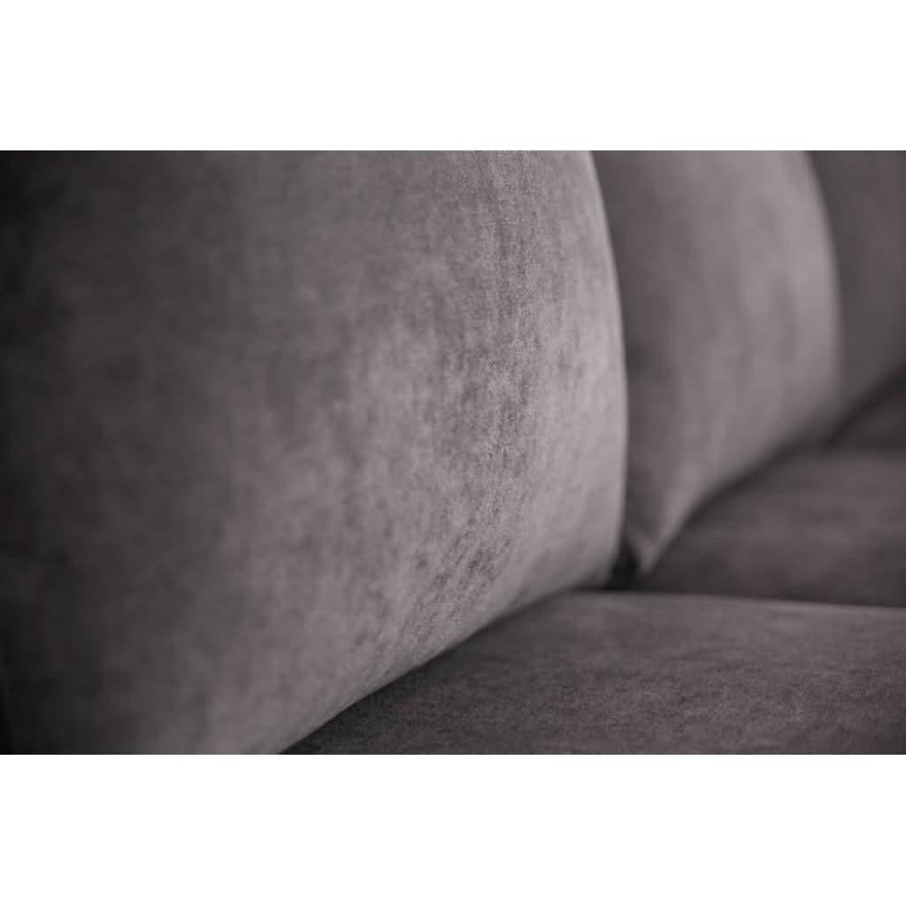 MARIGNY FABRIC 3-SEATER SOFA WITH RHF CHAISE DARK GREY (2 PIECES) - MyChocolateWood