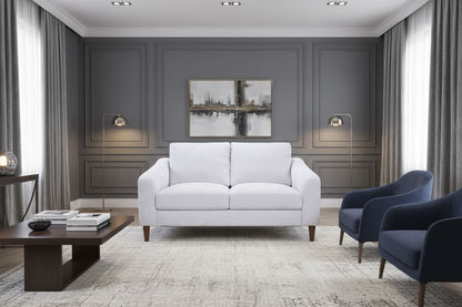 BALLINA FABRIC 2-SEATER SOFA PLATINUM - MyChocolateWood
