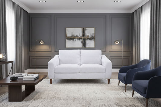 BALLINA FABRIC 2-SEATER SOFA PLATINUM - MyChocolateWood