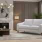 BALLINA FABRIC 2-SEATER SOFA PLATINUM - MyChocolateWood