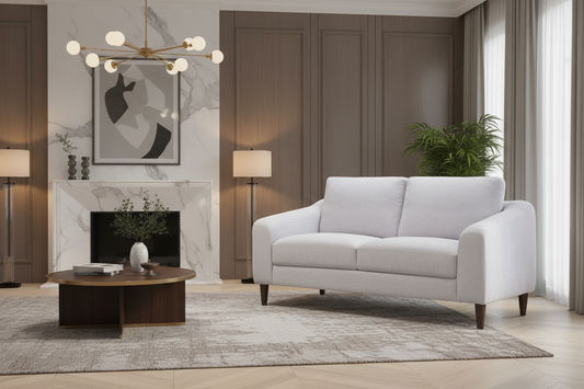 BALLINA FABRIC 2-SEATER SOFA PLATINUM - MyChocolateWood