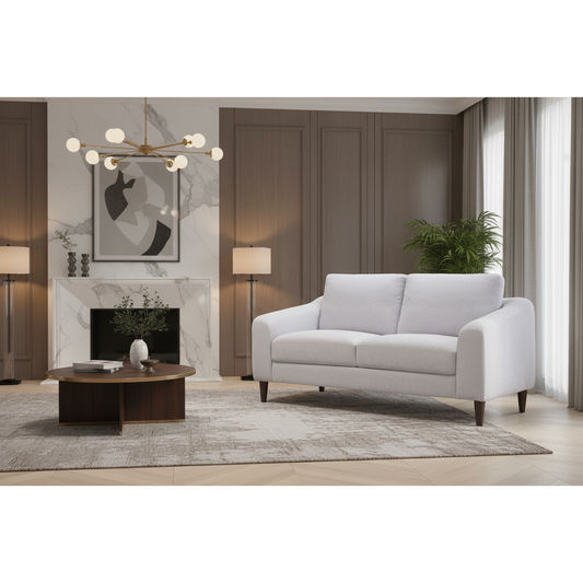 BALLINA FABRIC 2-SEATER SOFA PLATINUM - MyChocolateWood