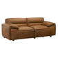 SPARKLER LEATHER 3-SEATER + 2-SEATER LEATHER SOFA TAN LOUNGE SET - MyChocolateWood