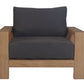 ALANYA HAMPTONS OUTDOOR ARMCHAIR/SOFA CHAIR EUCALYPTUS FRAME DARK CHARCOAL - MyChocolateWood